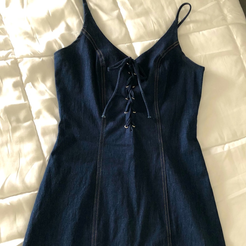 Vintage Rave City Denim Dress